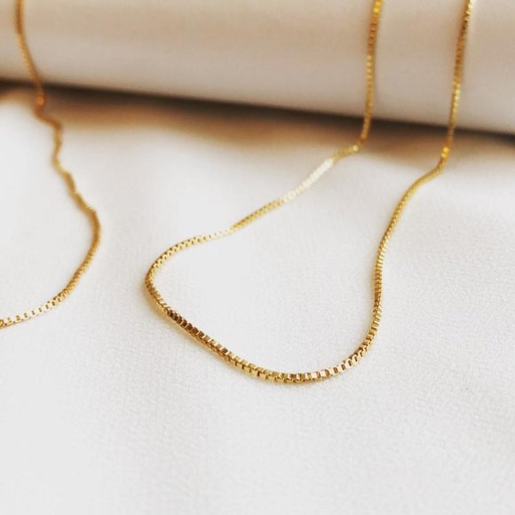 Gold Filled Baby Box Chain - Picture 2 of 4